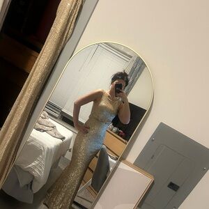 Sorella Vita Sequins Gold Backless bridesmaid new years Eve Dress